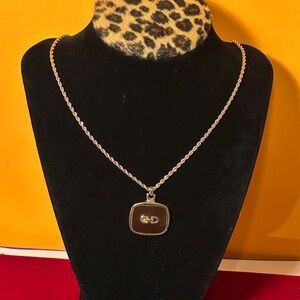 Dior Necklace CD pendant in a beautiful brown pastel